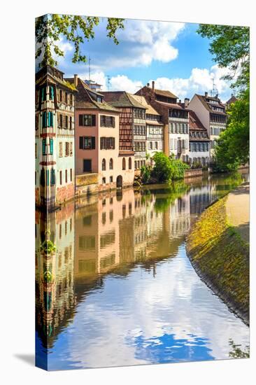 Strasbourg, Water Canal in Petite France Area, Unesco Site. Alsace.-stevanzz-Premier Image Canvas