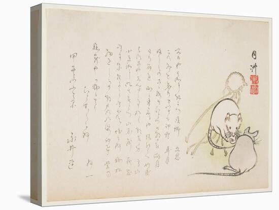 Straw Festoon and Mice, January 1864-Gesshu-Premier Image Canvas