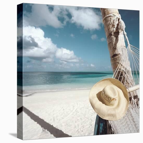 Straw Hat and Hammock at the Beach-null-Premier Image Canvas