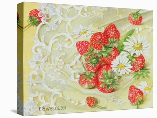 Strawberries on Lace, 1999-E.B. Watts-Premier Image Canvas