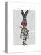 Strawberry Hare-Fab Funky-Stretched Canvas