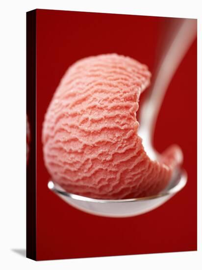 Strawberry Ice Cream on a Spoon-Marc O^ Finley-Premier Image Canvas