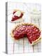 Strawberry Pie in Baking Dish with Slice Removed-Keller and Keller Photography-Premier Image Canvas