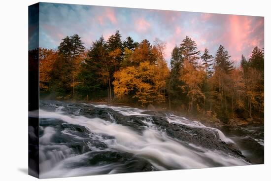 Stream flowing through rocks, Buttermilk Falls, Adirondack Mountains State Park, New York State...-null-Premier Image Canvas