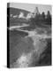 Stream Winding Back Toward Geyser "Central Geyser Basin Yellowstone NP" Wyoming 1933-1942-Ansel Adams-Stretched Canvas