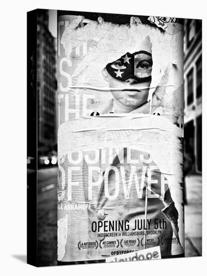 Street Art, Trendy Advertising, Manhattan, Brooklyn, New York, Black and White Photography-Philippe Hugonnard-Premier Image Canvas