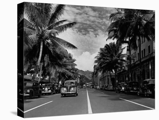 Street in Honolulu, Hawaii-null-Premier Image Canvas