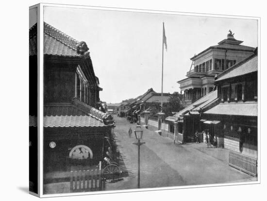 Street in Tokyo, Japan, Late 19th Century-John L Stoddard-Premier Image Canvas