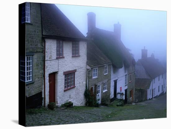 Street of "Gold Hill" Shrouded in Fog, Shaftesbury, Dorset, England-Jan Stromme-Premier Image Canvas