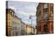 Street of homes is off the main square in Old Town Warsaw. Homes have been restored-Mallorie Ostrowitz-Premier Image Canvas