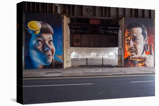 Street Painting on a Wall in Glasgow-Craig Roberts-Premier Image Canvas
