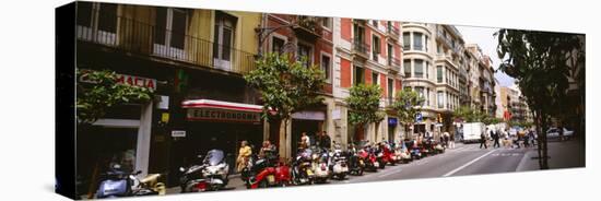 Street Scene Barcelona Spain-null-Stretched Canvas