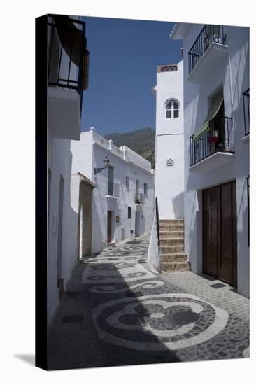 Street Scene in the 'White' Town of Frigiliana, Andalucia, Spain-Natalie Tepper-Stretched Canvas