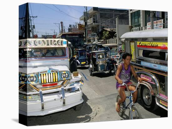 Street Scene, Manila, Island of Luzon, Philippines, Southeast Asia-Bruno Barbier-Premier Image Canvas