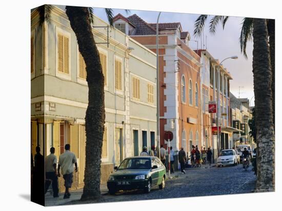 Street Scene on Sea Front in Mindelo, Capital of Sao Vicente Island, Cape Verde Islands-Bruno Barbier-Premier Image Canvas