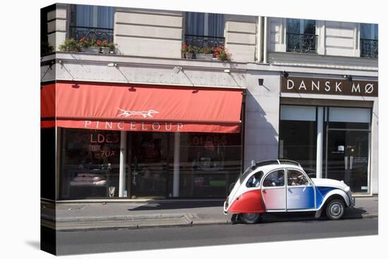 Street Scene with Deux Chevaux Car, Paris, France-Natalie Tepper-Premier Image Canvas