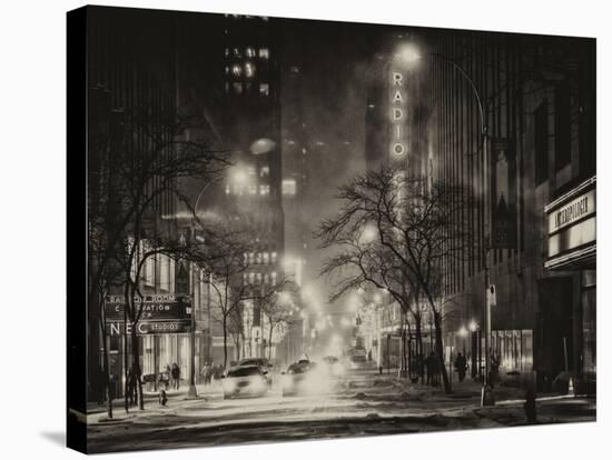 Street Scenes and Urban Night Landscape in Winter under the Snow-Philippe Hugonnard-Premier Image Canvas