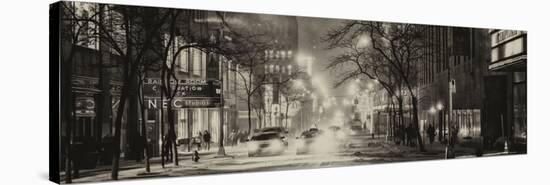 Street Scenes and Urban Night Panoramic Landscape in Winter under the Snow-Philippe Hugonnard-Premier Image Canvas