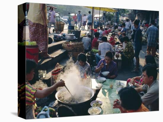 Street Side Restaurant, Bangkok, Thailand-John Henry Claude Wilson-Premier Image Canvas