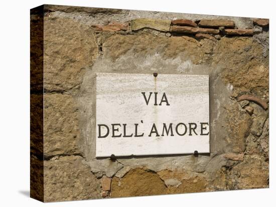 Street Sign, Pienza, Val d'Orcia, Tuscany, Italy, Europe-Angelo Cavalli-Premier Image Canvas