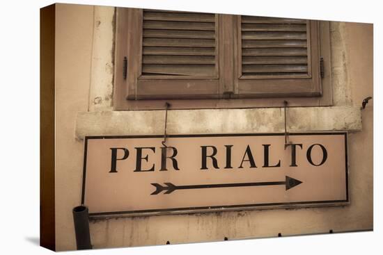 Street Sign, Venice, UNESCO World Heritage Site, Veneto, Italy, Europe-Amanda Hall-Premier Image Canvas