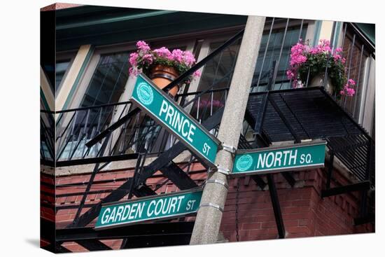 Street Signs for Intersection of Prince, North and Garden Court, Historic North End, Boston, Ma.-Joseph Sohm-Premier Image Canvas