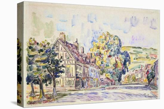 Street with a Frame House in Normandy, C1925-Paul Signac-Premier Image Canvas