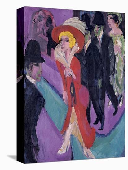 Street with Red Streetwalker, 1914-1925-Ernst Ludwig Kirchner-Premier Image Canvas