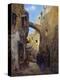 Streetscene in Jerusalem; Strassenscene in Jerusalem-Gustav Bauernfeind-Premier Image Canvas