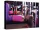 Strength Training Woman with Reflection-null-Premier Image Canvas