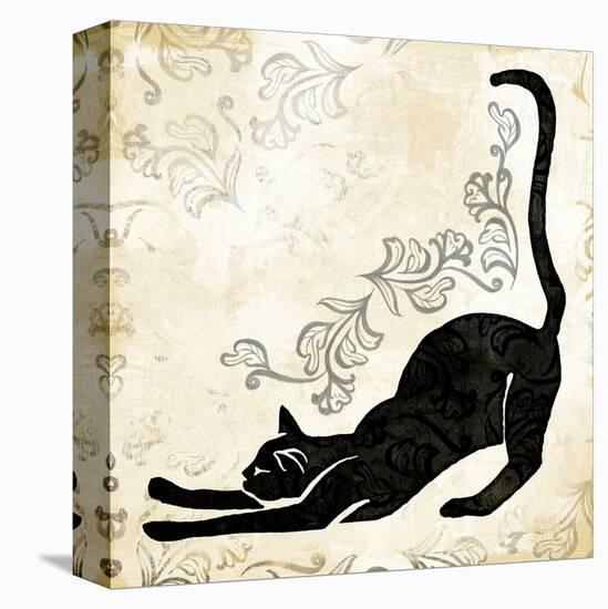 Stretching Burlap Cat-Alan Hopfensperger-Stretched Canvas