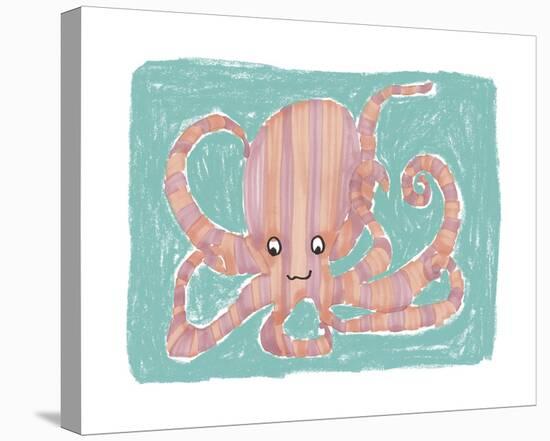 Striped Octopus-Katrien Soeffers-Stretched Canvas