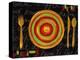 Striped Plate- Yellow-Susan Gillette-Premier Image Canvas