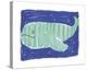 Striped Whale-Katrien Soeffers-Stretched Canvas