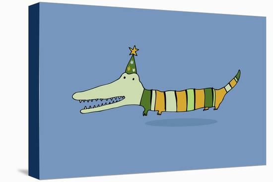 Stripy Crocodile-Carla Martell-Premier Image Canvas