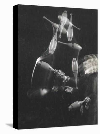 Stroboscopic Image of Juggler Stan Cavenaugh Juggling Tenpins-Gjon Mili-Premier Image Canvas