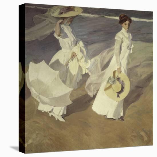 Stroll to the Edge of the Sea-Joaquín Sorolla y Bastida-Premier Image Canvas