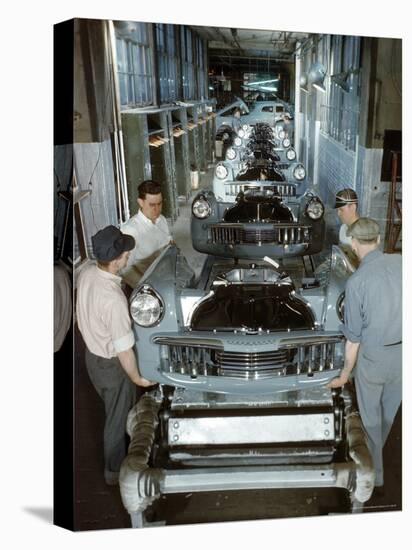 Studebaker Assembly Line in South Bend Indiana, c.1946-Bernard Hoffman-Premier Image Canvas