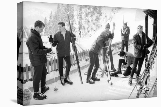 Students Getting in Car at Le Rosey School, Switzerland, 1965-Carlo Bavagnoli-Premier Image Canvas