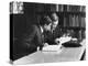 Students Studying Books in the University Library, Sheffield-Henry Grant-Premier Image Canvas