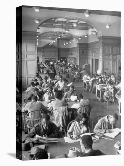 Students Studying in Reading Room of Howard University Library-Alfred Eisenstaedt-Premier Image Canvas