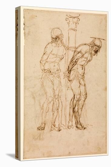 Studies for Christ at the Column (Recto), C.1460-65 (Pen & Ink on Paper) [See also 5934516]-Andrea Mantegna-Premier Image Canvas