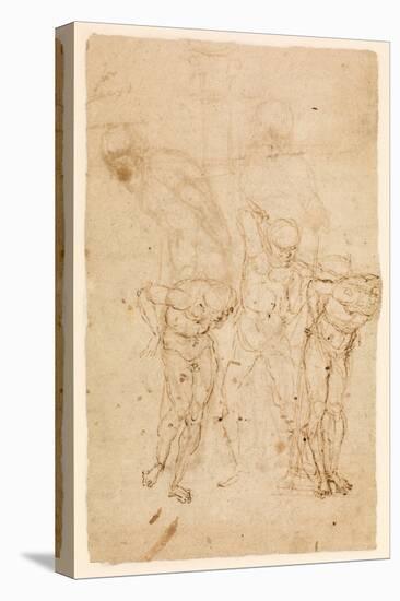 Studies for Christ at the Column (Verso), C.1460-65 (Pen & Ink on Paper) [See also 5934515]-Andrea Mantegna-Premier Image Canvas