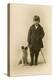 Studio Portrait, Boy with Terrier Dog-null-Premier Image Canvas