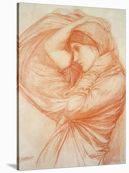 Study for 'Boreas' (Red Chalk on Tinted Paper)-John William Waterhouse-Premier Image Canvas