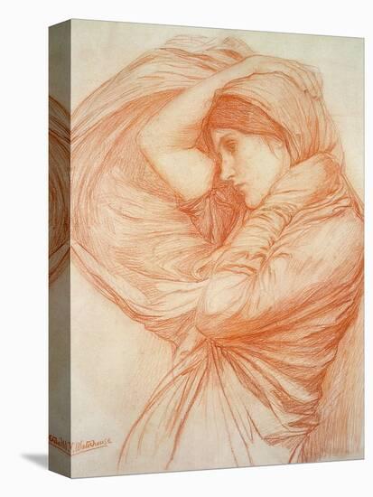 Study for 'Boreas' (Red Chalk on Tinted Paper)-John William Waterhouse-Premier Image Canvas