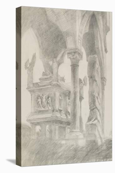 Study for General Chiaroscuro of the Sarcophagus and Canopy of the Tomb of Mastino II Della Scala a-John Ruskin-Premier Image Canvas