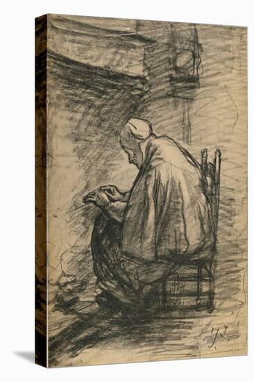 'Study for Honoured Old Age' c1881-Jozef Israels-Premier Image Canvas