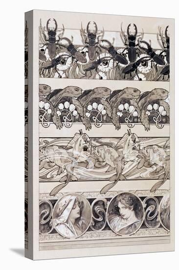 Study for Plate 60 of 'Documents Decoratifs', 1902-Alphonse Mucha-Premier Image Canvas