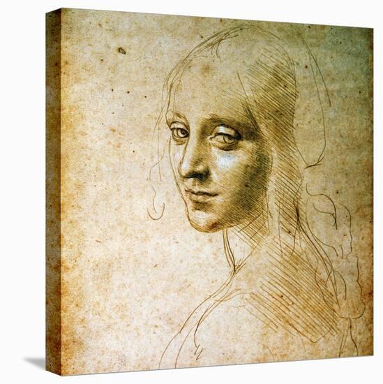 Study for the Angel of the Virgin of the Rocks-Leonardo da Vinci-Premier Image Canvas